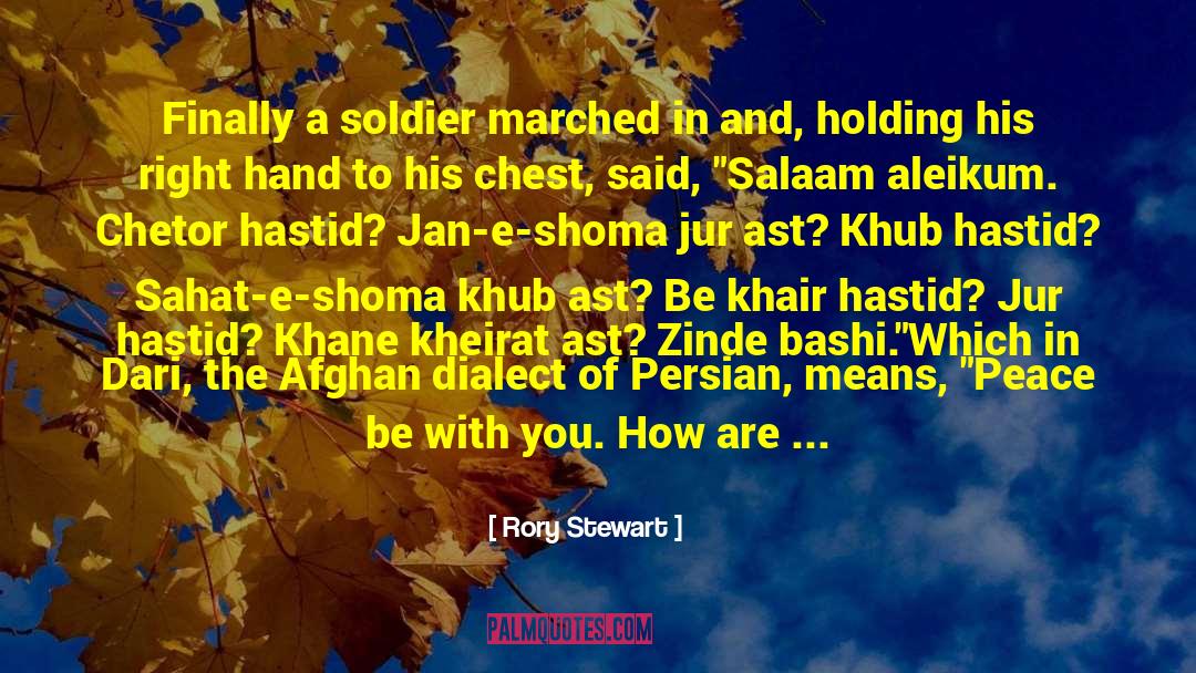 Rory Stewart Quotes: Finally a soldier marched in