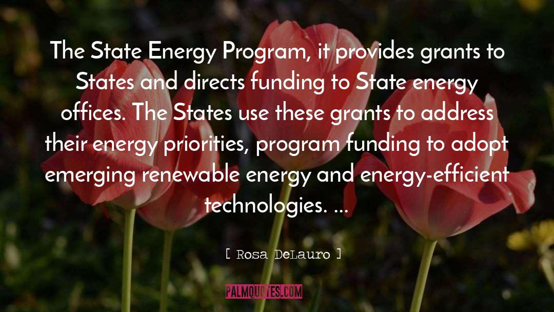 Rosa DeLauro Quotes: The State Energy Program, it