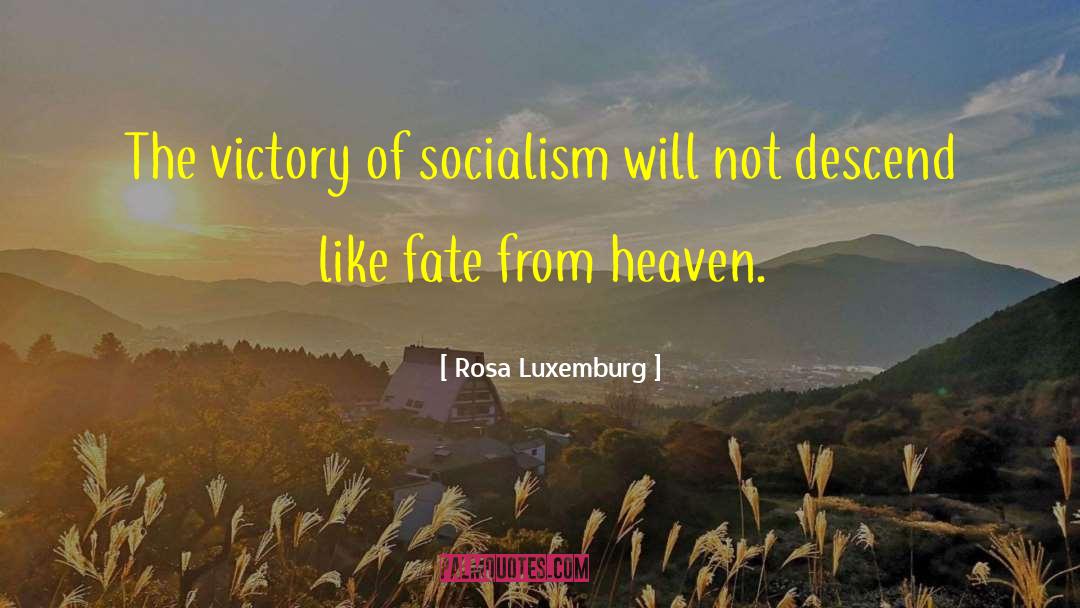 Rosa Luxemburg Quotes: The victory of socialism will