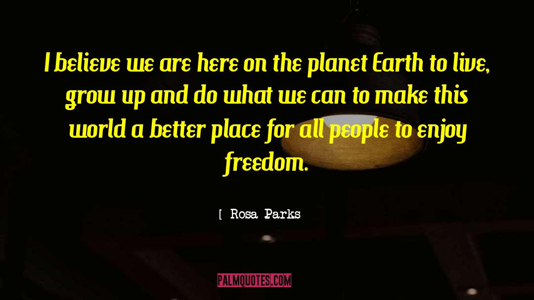 Rosa Parks Quotes: I believe we are here