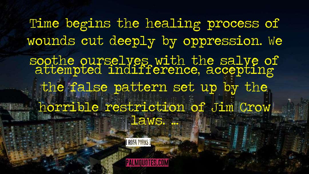 Rosa Parks Quotes: Time begins the healing process