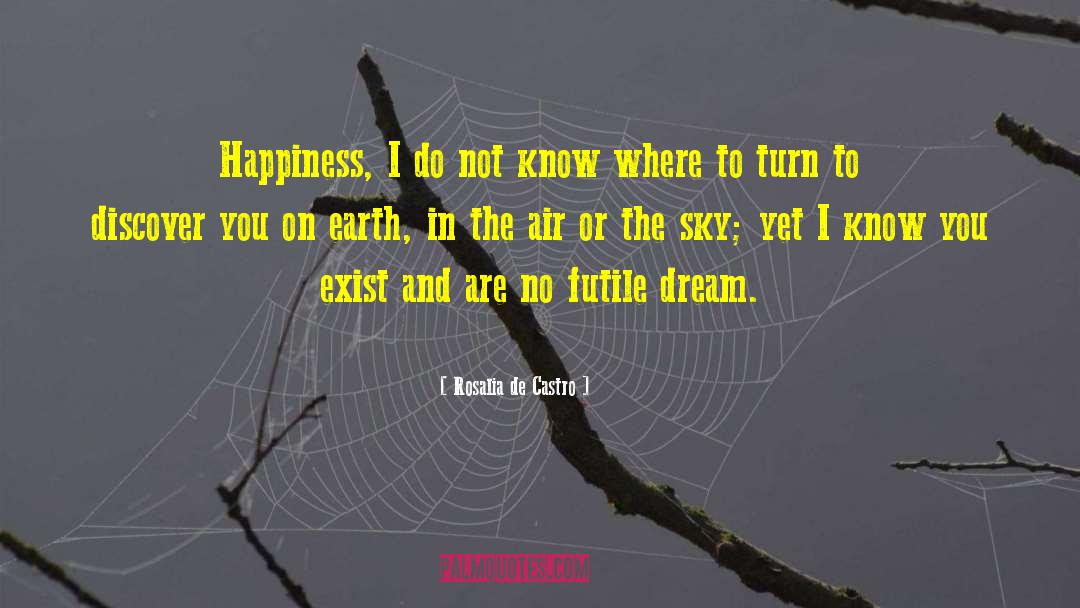 Rosalia De Castro Quotes: Happiness, I do not know