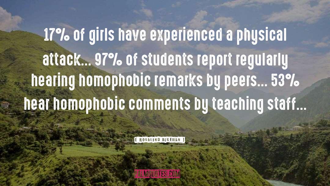 Rosalind Wiseman Quotes: 17% of girls have experienced