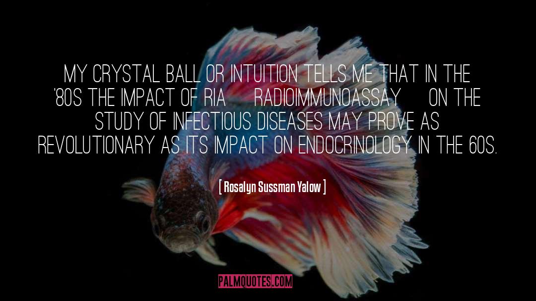 Rosalyn Sussman Yalow Quotes: My crystal ball or intuition