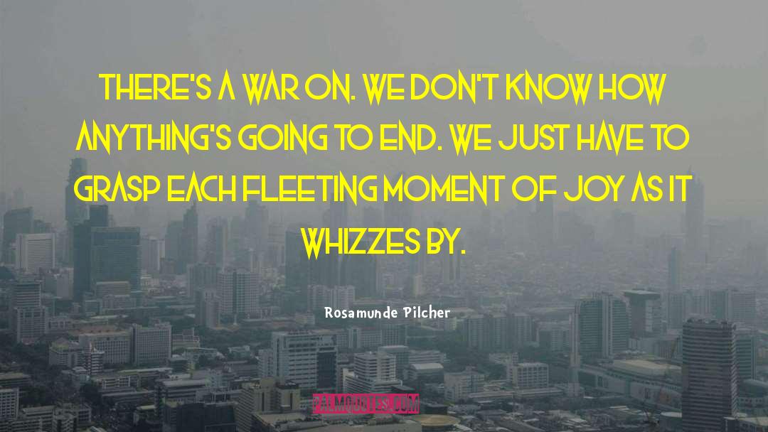 Rosamunde Pilcher Quotes: There's a war on. We