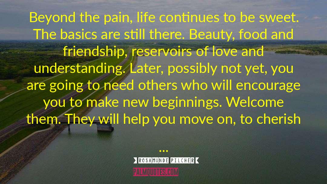 Rosamunde Pilcher Quotes: Beyond the pain, life continues