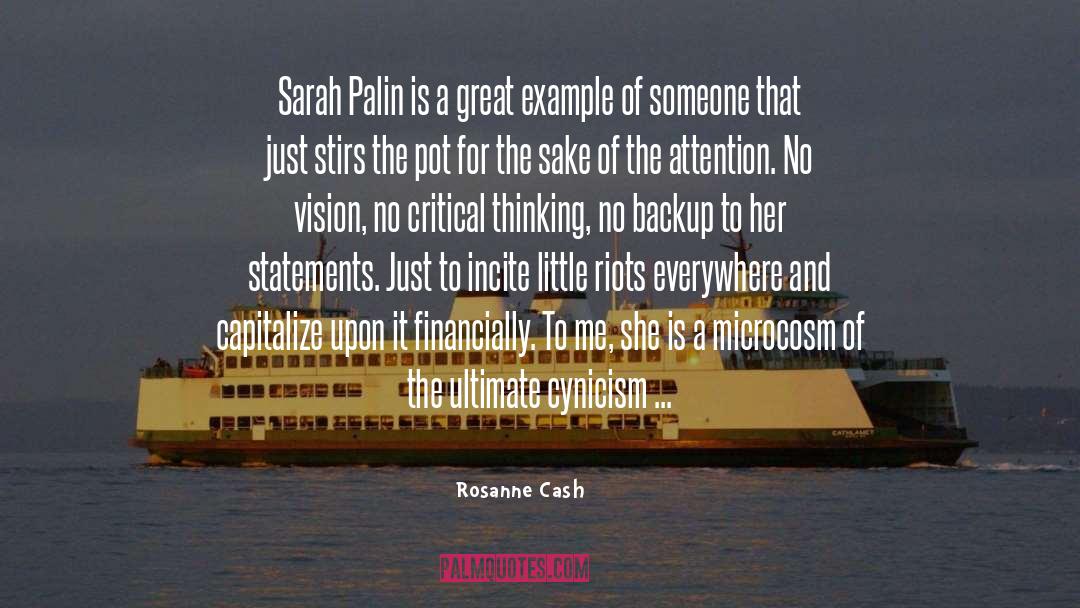 Rosanne Cash Quotes: Sarah Palin is a great