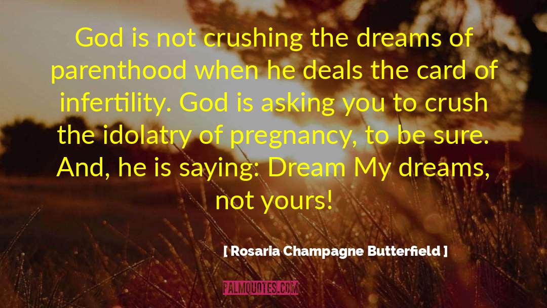 Rosaria Champagne Butterfield Quotes: God is not crushing the