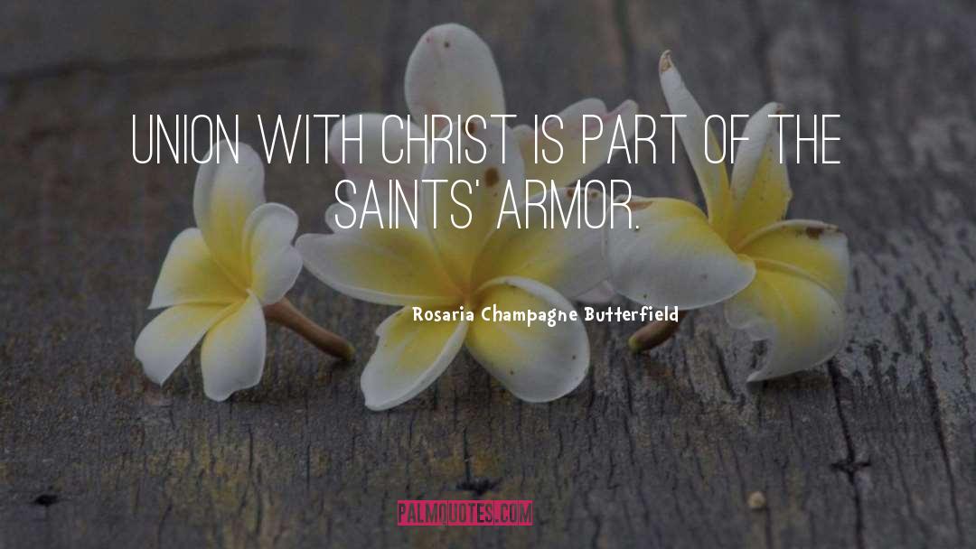 Rosaria Champagne Butterfield Quotes: Union with Christ is part