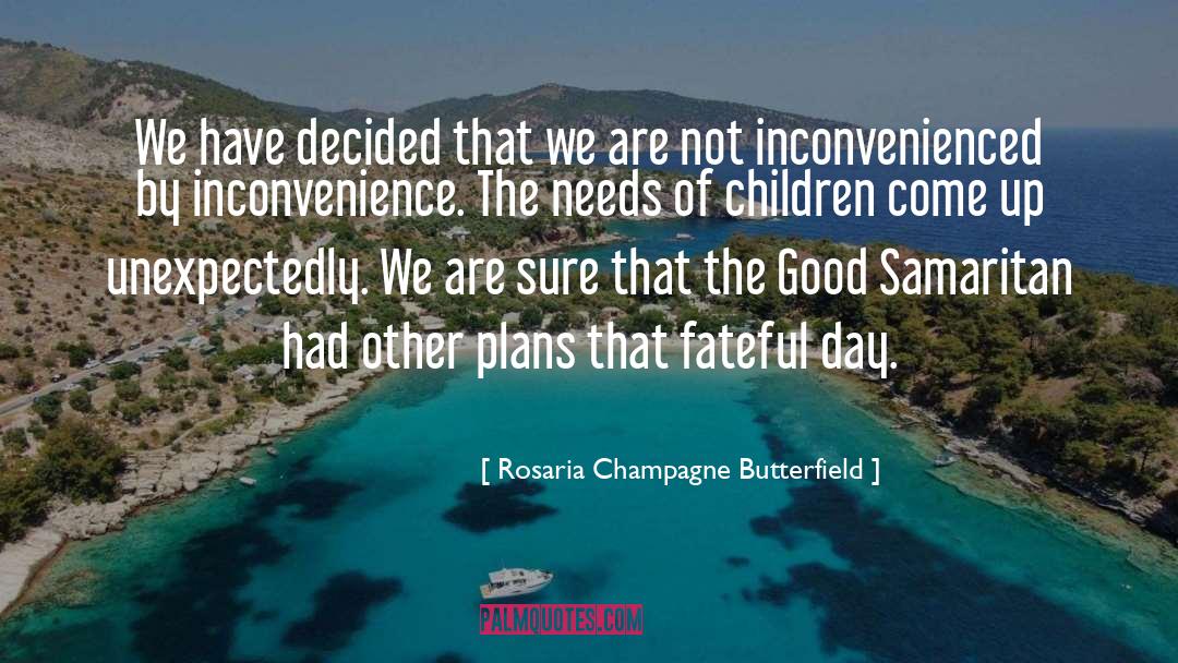 Rosaria Champagne Butterfield Quotes: We have decided that we