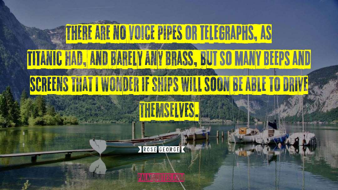 Rose George Quotes: There are no voice pipes