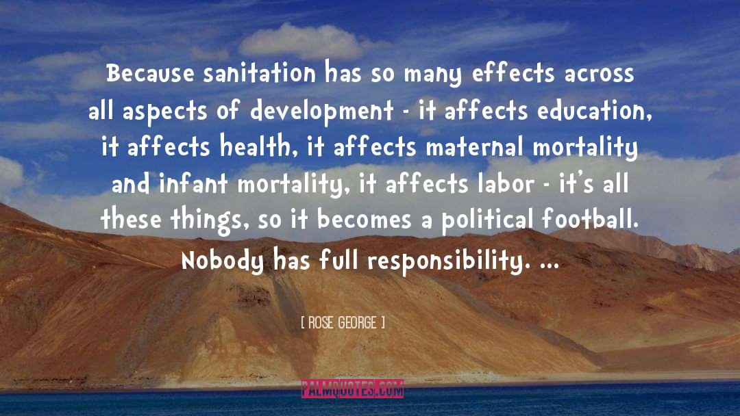 Rose George Quotes: Because sanitation has so many