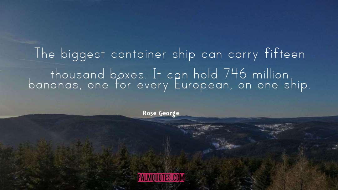 Rose George Quotes: The biggest container ship can