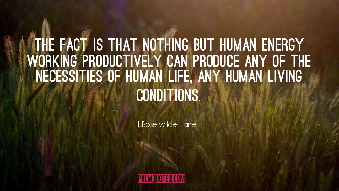 Rose Wilder Lane Quotes: The fact is that nothing