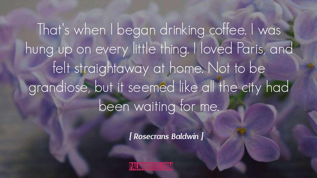Rosecrans Baldwin Quotes: That's when I began drinking
