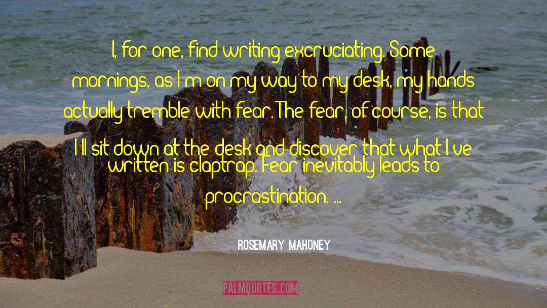 Rosemary Mahoney Quotes: I, for one, find writing