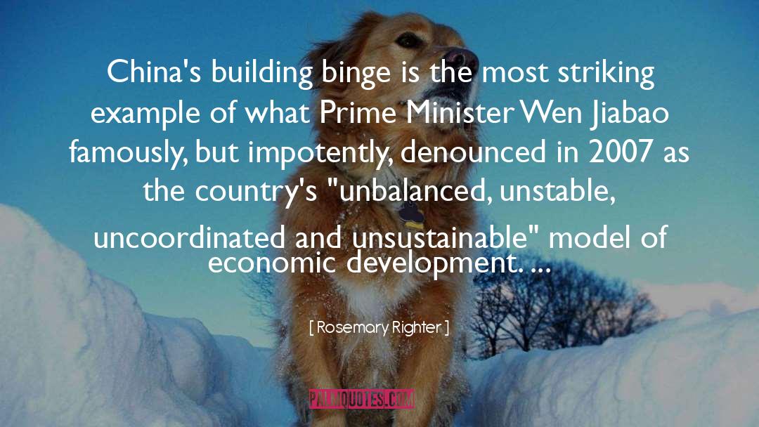 Rosemary Righter Quotes: China's building binge is the