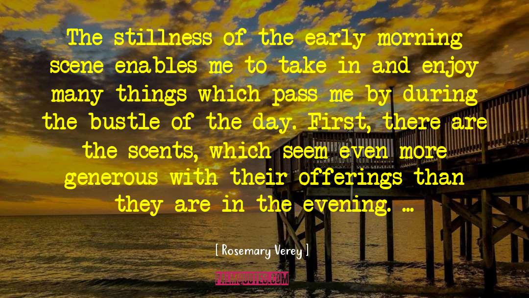 Rosemary Verey Quotes: The stillness of the early