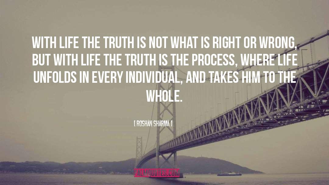 Roshan Sharma Quotes: With life the truth is