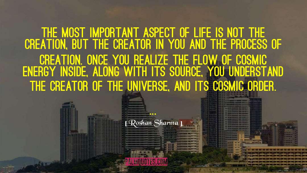 Roshan Sharma Quotes: The most important aspect of