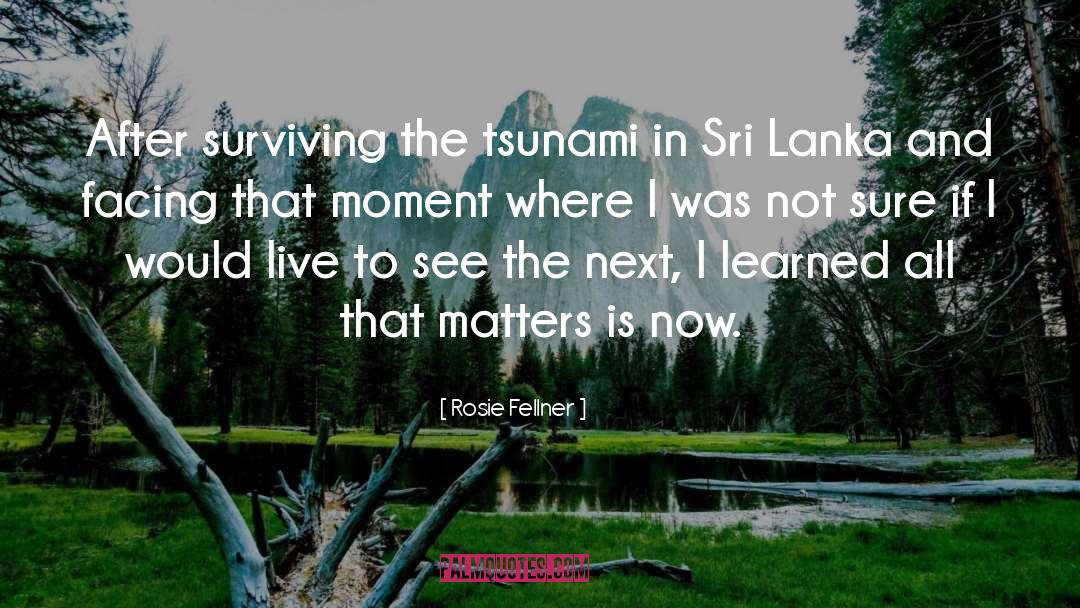 Rosie Fellner Quotes: After surviving the tsunami in