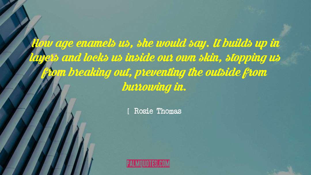 Rosie Thomas Quotes: How age enamels us, she