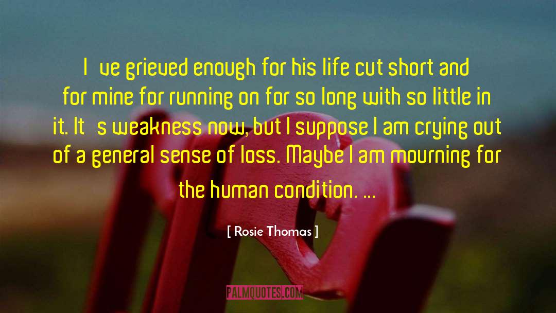 Rosie Thomas Quotes: I've grieved enough for his