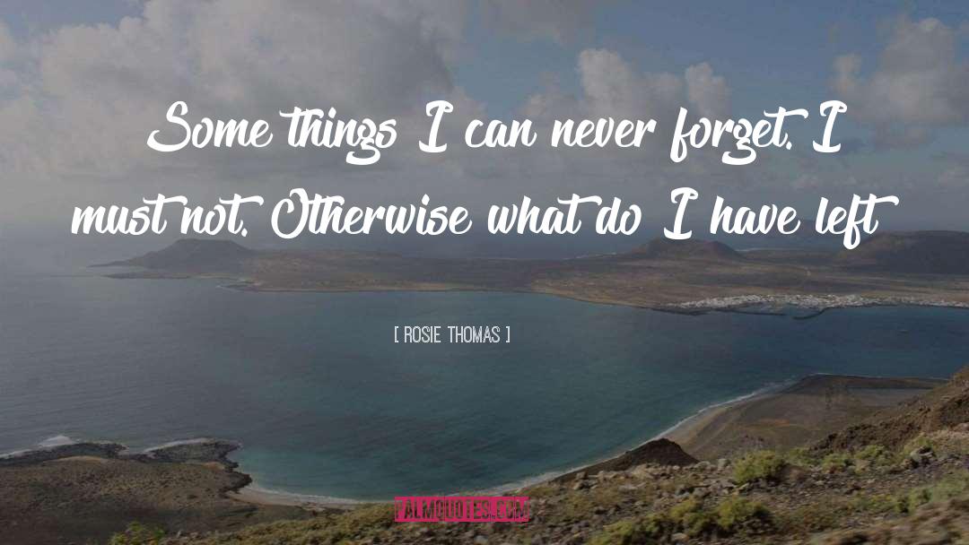 Rosie Thomas Quotes: Some things I can never