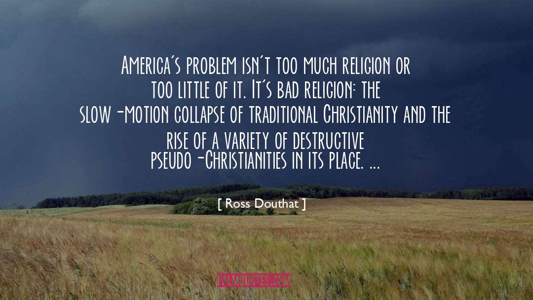 Ross Douthat Quotes: America's problem isn't too much