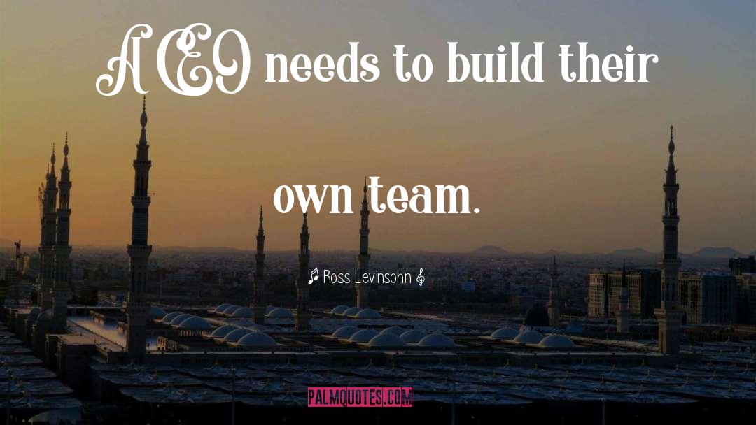 Ross Levinsohn Quotes: A CEO needs to build