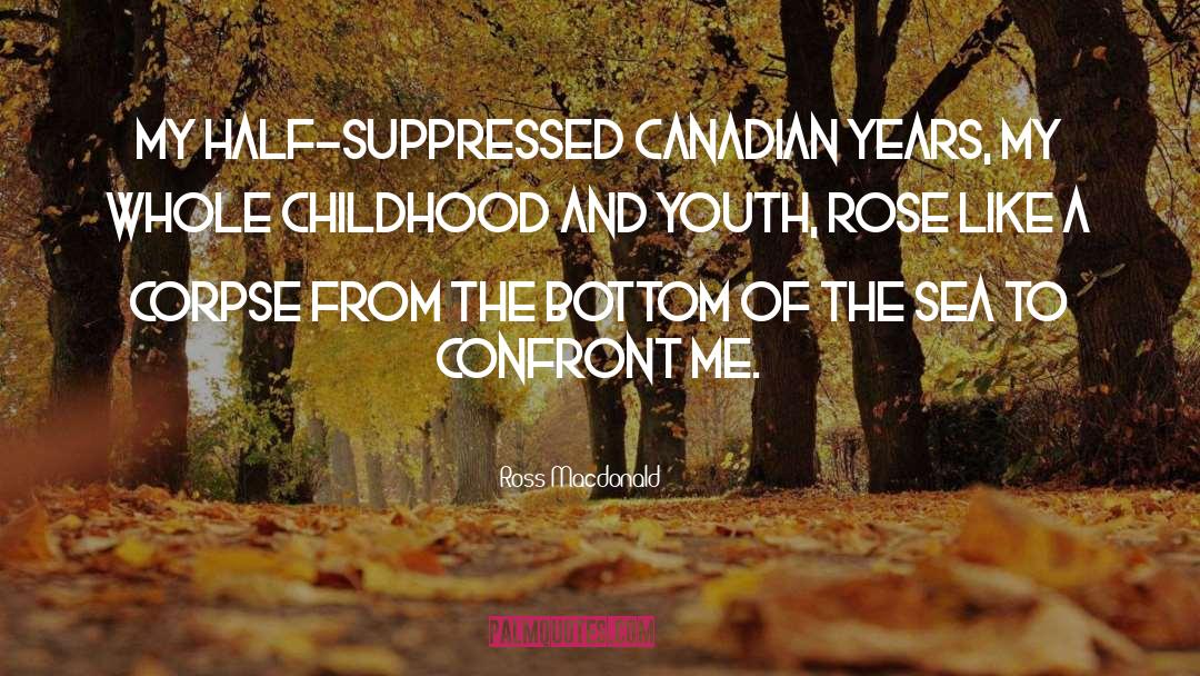 Ross Macdonald Quotes: My half-suppressed Canadian years, my