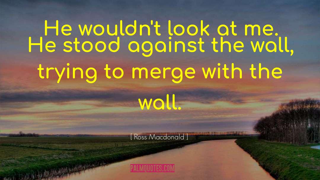 Ross Macdonald Quotes: He wouldn't look at me.