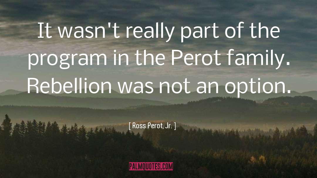 Ross Perot, Jr. Quotes: It wasn't really part of