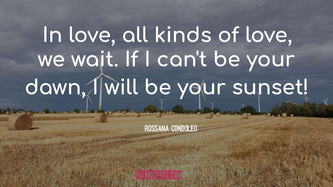 Rossana Condoleo Quotes: In love, all kinds of