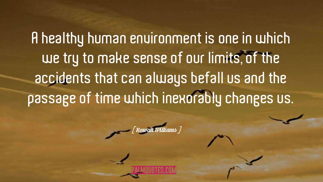 Rowan Williams Quotes: A healthy human environment is