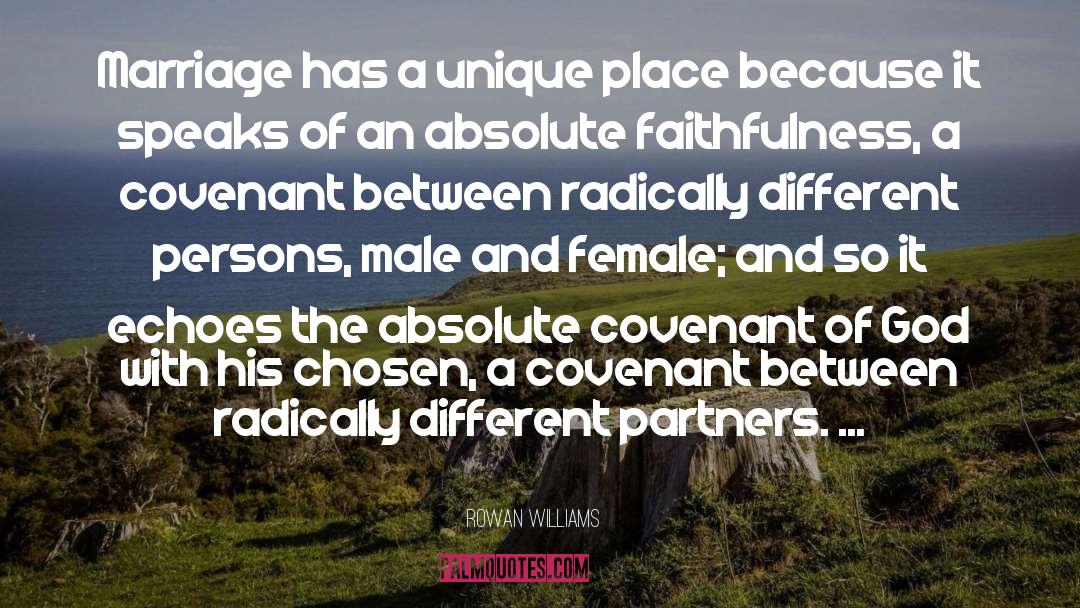 Rowan Williams Quotes: Marriage has a unique place