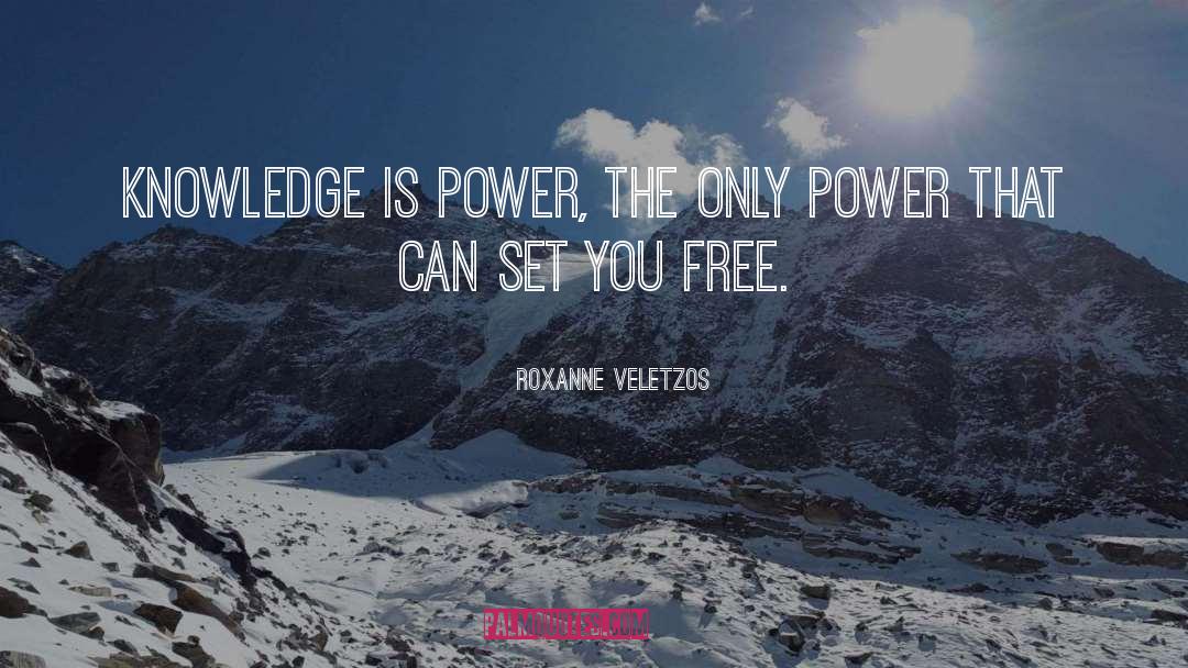 Roxanne Veletzos Quotes: Knowledge is power, the only