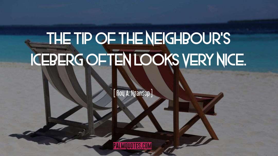 Roy A. Ngansop Quotes: The tip of the neighbour's