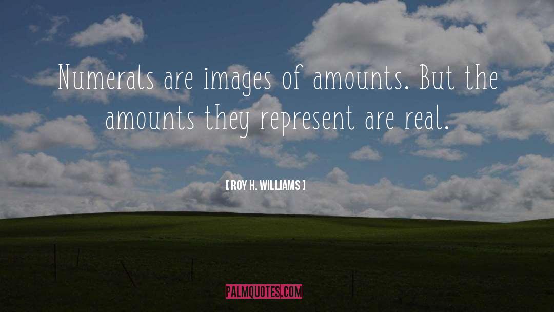 Roy H. Williams Quotes: Numerals are images of amounts.