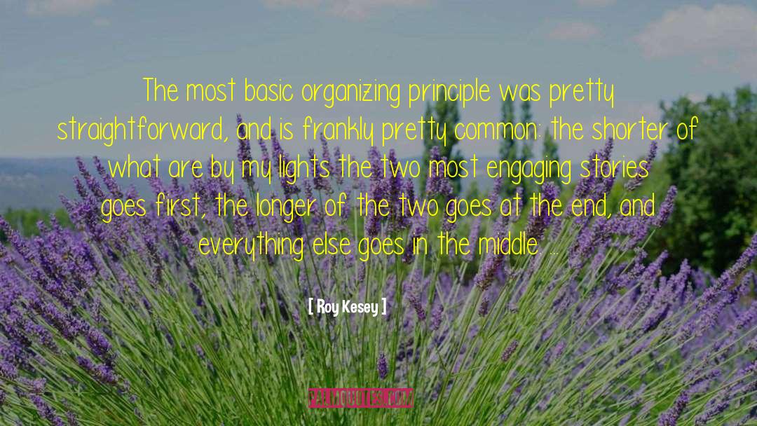 Roy Kesey Quotes: The most basic organizing principle