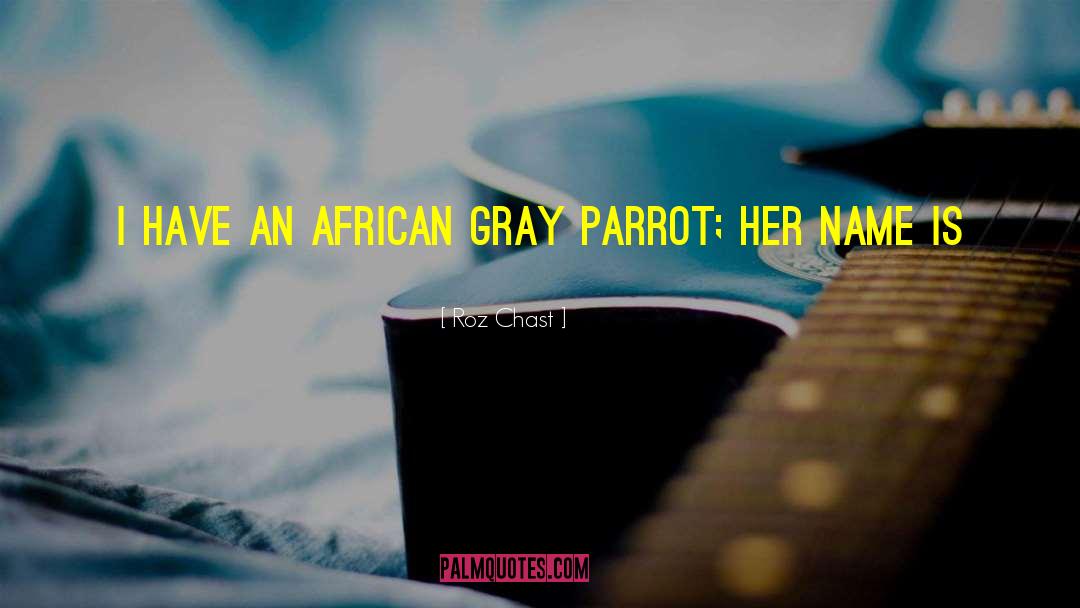 Roz Chast Quotes: I have an African gray