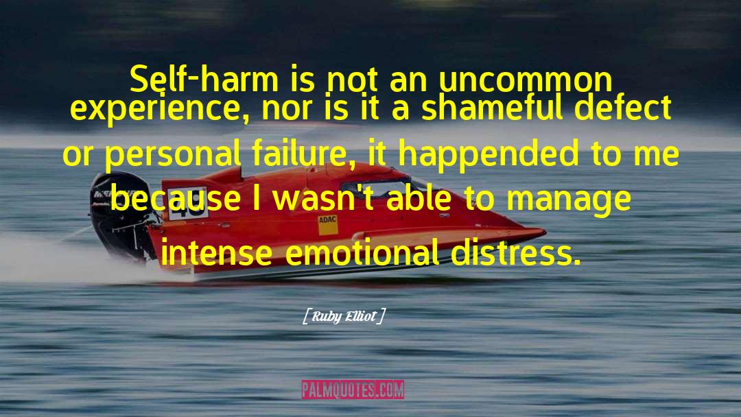 Ruby Elliot Quotes: Self-harm is not an uncommon