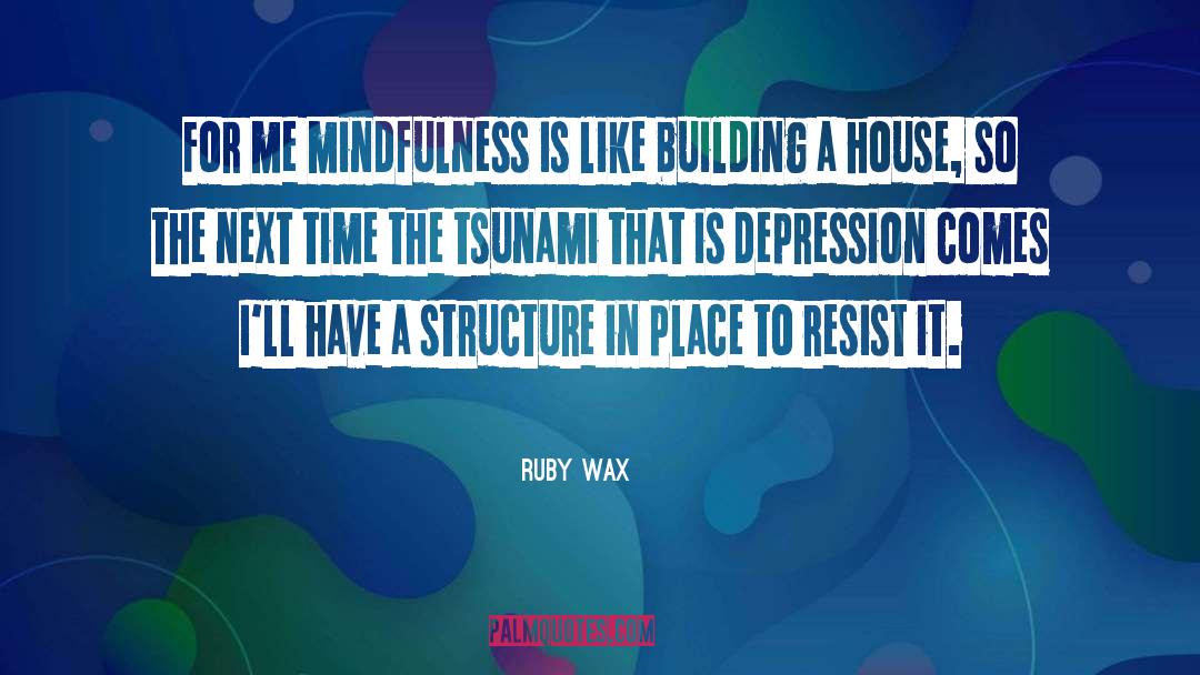 Ruby Wax Quotes: For me mindfulness is like