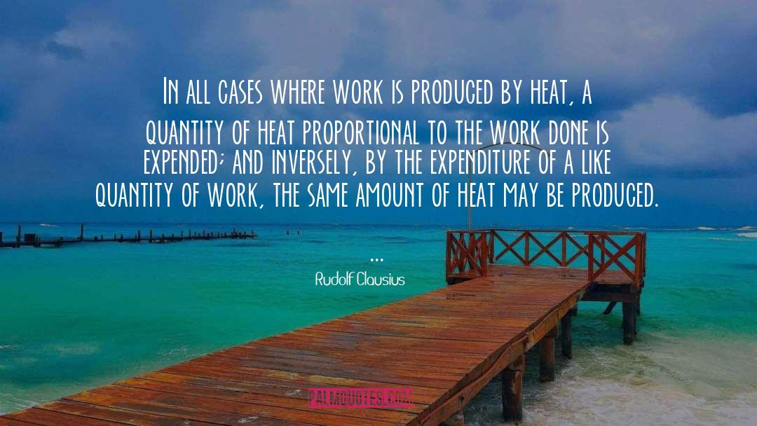 Rudolf Clausius Quotes: In all cases where work