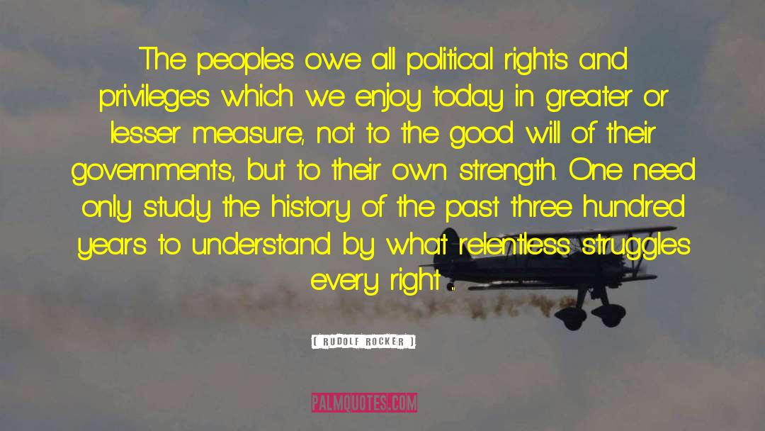 Rudolf Rocker Quotes: The peoples owe all political