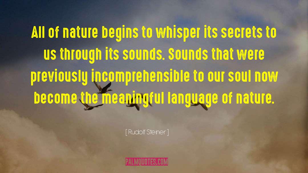 Rudolf Steiner Quotes: All of nature begins to