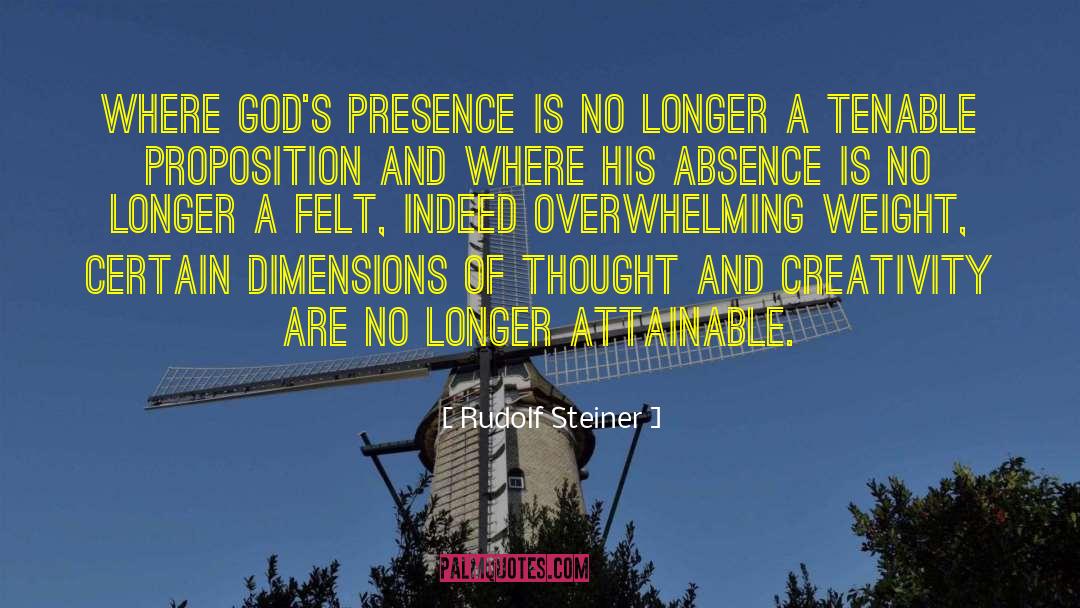 Rudolf Steiner Quotes: Where God's presence is no