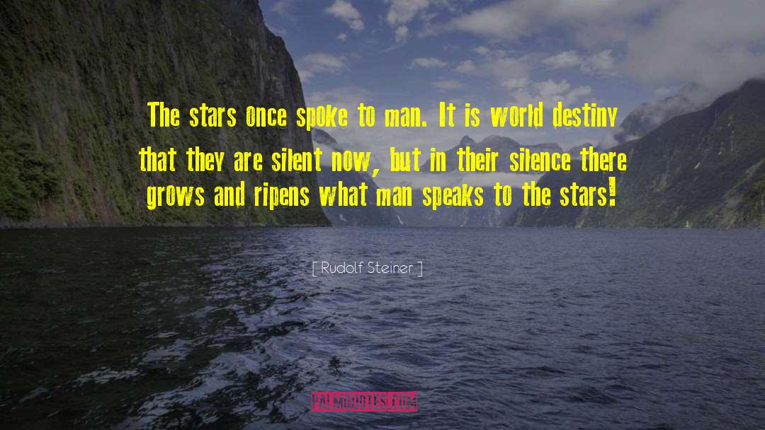 Rudolf Steiner Quotes: The stars once spoke to