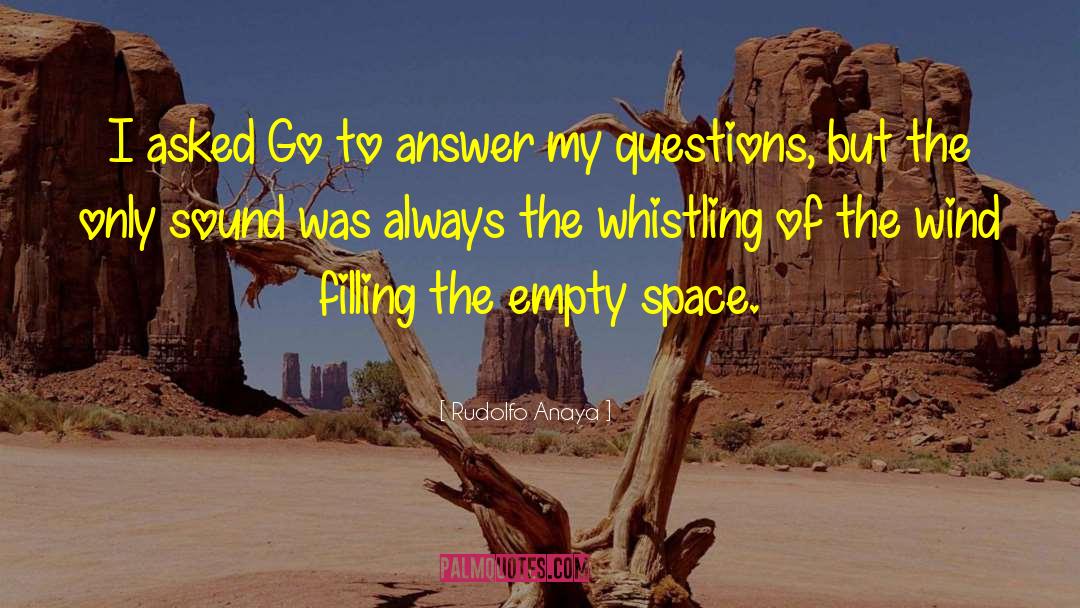 Rudolfo Anaya Quotes: I asked Go to answer