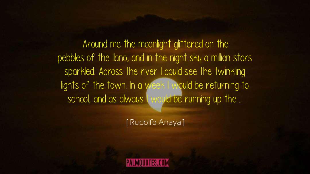 Rudolfo Anaya Quotes: Around me the moonlight glittered